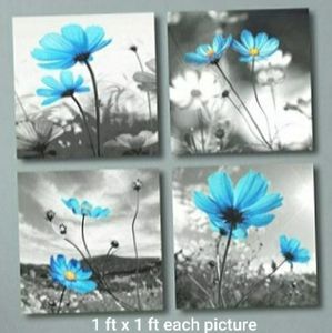 Stunning Four piece Canvas Pictures Wall Art